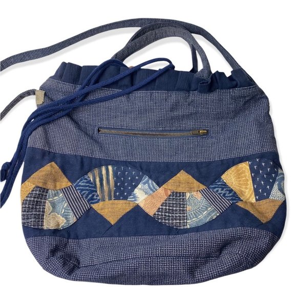 Blue Patchwork Purse (Handbag & Shoulder Straps) - Picture 2 of 7